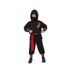  Kids Gold Dragon ninja Costume Size Small: Toys & Games