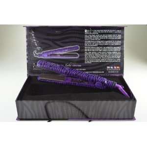  Royale Purple Zebra Inspire Turbo Ceramic Plates Flat Iron / Hair 