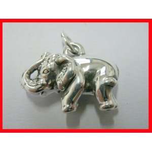  Solid Sterling Silver Elephant Pendant .925: Everything 