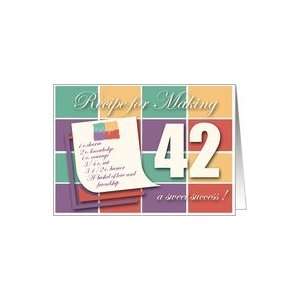  42 Birthday Card Recipe for Sweet Success Card Toys 