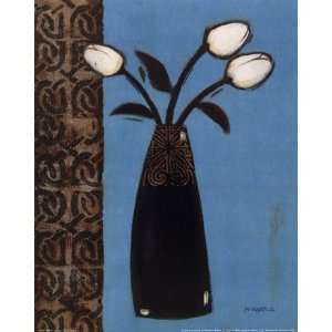  White Flowers Black Vase I   Poster by Norman Wyatt Jr 