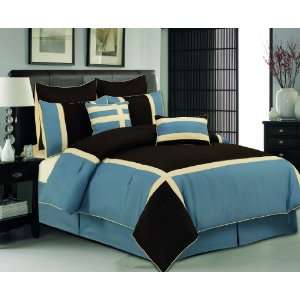  Duck River Textile Vegas Hotel King Comforter Set, Blue 
