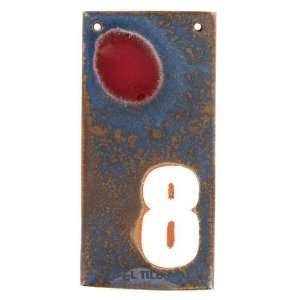   spots house numbers   #8 in coco moon, matatdor red: Home Improvement