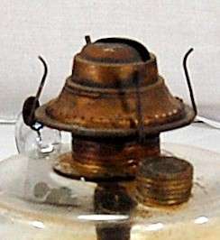 19thC Glass Finger Oil Lamp Pat. 1883 Burner Pontil NR  