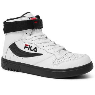 Mens Fila FX 100 SL Hi Top Lifestyle Shoe in Wht/Blk/Jred 1VB90002 