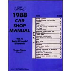    1988 FORD TEMPO TOPAZ Shop Service Repair Manual Book: Automotive