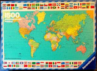 Ravensburger Puzzle WORLD MAP 1971 1500 PIECES  