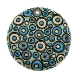  Golem Design Studio Glazed Ceramic Pendant Blue Tone 