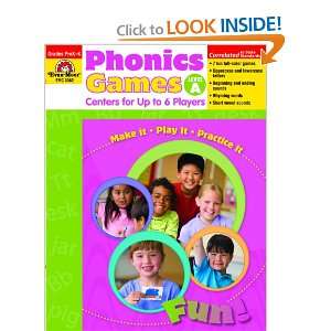  Phonics Games Centers for Up to 6 Players, Level A 