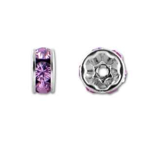  RDS 6mm Silver Plated Roundelle Light Amethyst Arts 