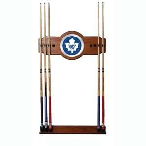 NHL Toronto Maple Leafs 2 piece Wood and Mirror Wall Cue Rack:  