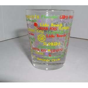    COLORFUL SCENIC FLORIDA ONE OUNCE SHOT GLASS 