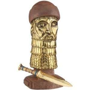 Xoticbrands 12 Assyrian Conquerors Mediterranean Golden Bust Of King 
