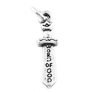  Sterling Silver Armor of God Sword Charm Jewelry