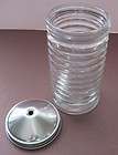 Vintage Glass Sugar Jar Shaker / Dispenser w/ Metal Lid – 6”