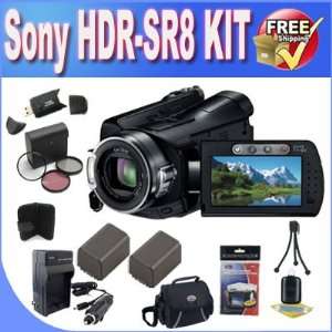  Sony HDR SR8 100GB Hard Drive Digital Camcorder + 2 