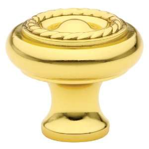   Polished Brass   Rope 1 Solid Brass Cabinet Knob: Home Improvement