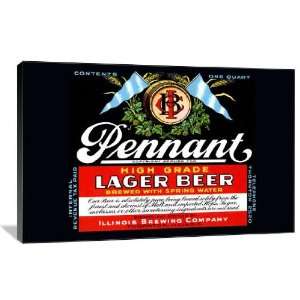 Pennant Lager Beer   Gallery Wrapped Canvas   Museum Quality  Size 36 