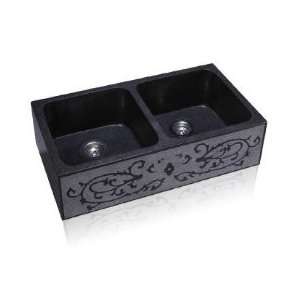   SA 300D Etched Stone 33x22 1 Bowl Apron Kitchen Sink   Etched Finish
