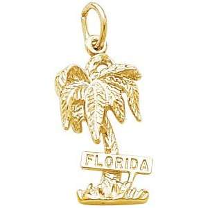    Rembrandt Charms Florida Charm, Gold Plated Silver Jewelry