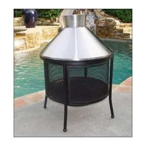  Asia Direct BRUSHED STAINLESS DOME FIREPLACE Patio, Lawn 