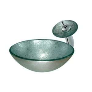Year Warranty Bronze Round Tempered glass Vessel Sink With Waterfall 