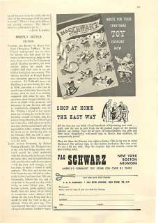 1948 FAO Schwarz Old Ad for Christmas Toy Catalog  
