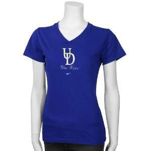Nike Delaware Fightin Hens Royal Blue Ladies Team Logo T shirt 
