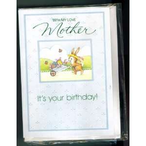  WITH MY LOVE MOTHER ITS YOUR BIRTHDAY CARD. GREETING CARD 