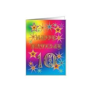    Stars and rainbows card for a 10 year old Card Toys & Games