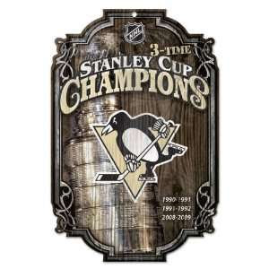    Pittsburgh Penguins Champion 11x17 Wood Sign