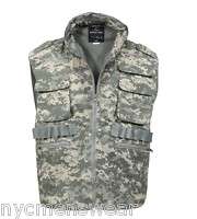 ARMY DIGITAL CAMOUFLAGE OUTDOOR RANGER VEST SIZES S 3X  