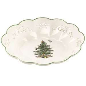  Spode Christmas Tree Oval Fluted Dish