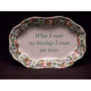  SPODE HOLIDAYS TOGETHER MINI PLATTER COUNT BLESSINGS 