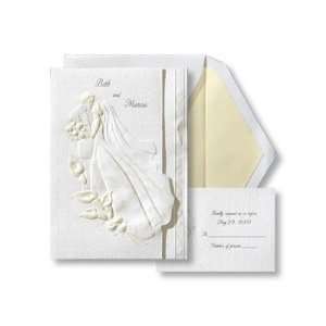  Pearl Lilies Bride and Groom Wedding Invitation Health 
