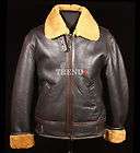   B3 Brown Ginger RAF WW2 Real Shearling Sheepskin Bomber Leather Jacket
