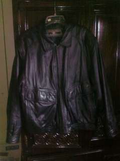 BUTTER SOFT UNISEX BLACK LEATHER MEMBERS ONLY JACKET XL  