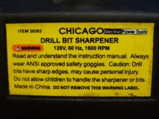 Chicago # 36585 Drill Bit Sharpener R75  