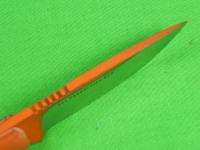   BARK RIVER 1st Production Run Limited Orange Handle Neck Knife  