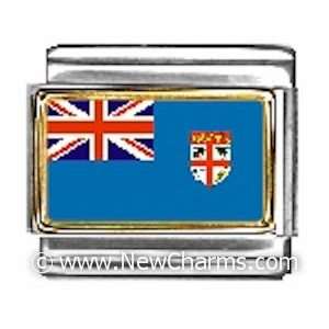  Fiji Photo Flag Italian Charm Bracelet Jewelry Link 