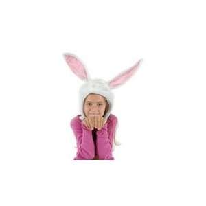 White Easter Bunny Ears Kids Dress Up Costume Cap Easter Basket Plush 