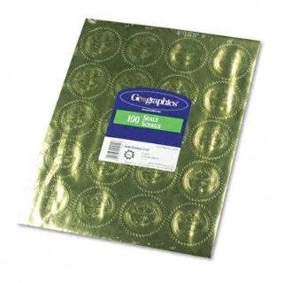 Geographics Gold Embossed Foil Seal, 100 per Pack (20014)