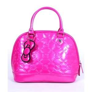  Hello Kitty Medium Fushia Pink Patent Embossed Tote Bag 