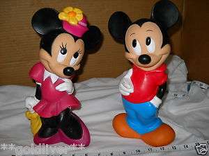   BANKS Mickey & Minnie Mouse An Illco Toy 12 A WALT DISNEY TOY  