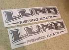   Boat Decal Die Cut SILVER 11 2 PAK FREE SHIP + FREE Fish Decal