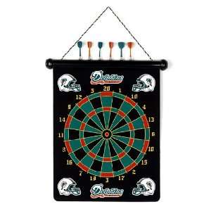 MIAMI DOLPHINS Magnetic DART BOARD SET with 6 Darts (15 wide and 18 