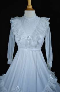 VTG 50s 60s Southern Belle WEDDING GOWN BRIDAL Dress Tulle FORMAL 