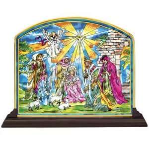  The Stained Glass Nativity Scene