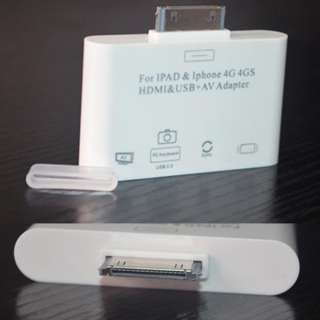   HDMI HD output & USB adapter Converter Dock For ipad iphone 4G 4S E030