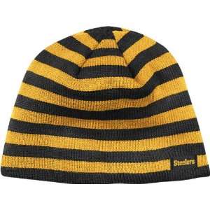  Pittsburgh Steelers Womens Striped Knit Hat: Sports 